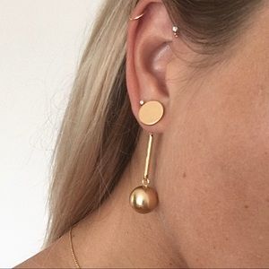 Golden drop earrings